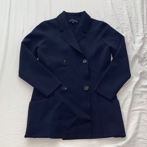 Ann Taylor Navy Knit Blazer